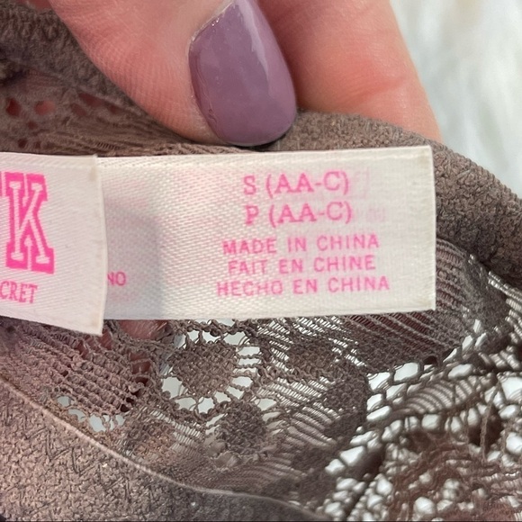 Pink Victoria’s Secret Lace High Neck Push-up Bralette small - Picture 10 of 13